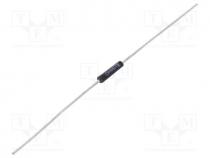 Resistor  wire-wound, THT, 20m, 2W, 1%, Ø2.4x10.6mm, -55....275C