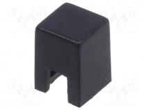 Button, square, black, 4x4x5.5mm
