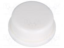 Button, round, white, Application  TACTS-24, Ø13mm