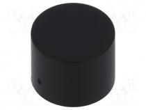 Button, round, black, Ø9.5mm, B3F-4,B3F-5,B3W