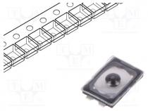 Microswitch TACT, SPST-NO, Pos  2, 0.02A/15VDC, SMT, none, 1.6N