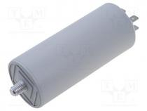 Capacitor  motors, run, 3.5uF, 425VAC, Ø28x55mm, -25....85C, 5%