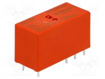 Relay  electromagnetic, DPDT, Ucoil  5VDC, 8A/250VAC, 8A/30VDC, 8A