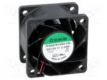 Fan  DC, axial, 12VDC, 40x40x28mm, 26.05m3/h, 45.9dBA, ball bearing