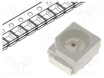 LED, SMD, 3528,PLCC2, red, 220mcd, 3.5x2.8x1.9mm, 120, 1.8÷2.4V