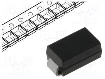 Diode  rectifying, SMD, 600V, 1A, SMA, Ufmax  1.1V, Ifsm  30A