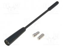 Antenna mast, 0.14m, M5,M6, inside, universal, Colour  black