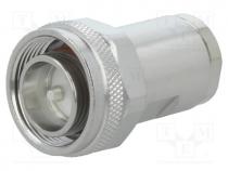 Connector  4.3-10, male, for cable, straight, plug, 50, IP67, clamp