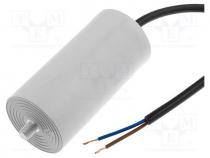 Capacitor  motors, run, 16uF, 425VAC, Ø40x70mm, -25....85C, 5%