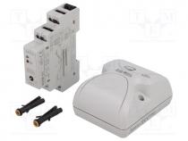 Twilight switch, IP20, 230VAC, SPDT, DIN, -20÷45C, Mat  plastic