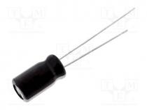 Capacitor  electrolytic, low impedance, THT, 680uF, 63VDC, 20%