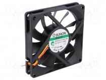 Fan  DC, axial, 12VDC, 80x80x15mm, 62.86m3/h, 34.7dBA, Vapo, 24AWG