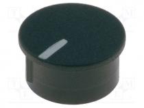 Cap, thermoplastic, push-in, Pointer  white, black