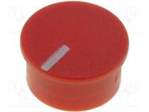 Cap, thermoplastic, push-in, Pointer  white, red