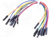 Connection cable, male-female, PIN  1, 150mm, Pcs  10
