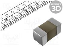 Capacitor  ceramic, MLCC, 10uF, 6.3V, X5R, 20%, SMD, 0402