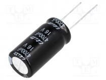 Capacitor  electrolytic, THT, 4700uF, 16VDC, Ø16x31.5mm, 20%