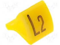 Markers for cables and wires, Label symbol  L2, 10÷16mm, H  21mm
