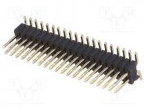 Pin header, pin strips, male, PIN  40, vertical, 1.27mm, SMT, 2x20