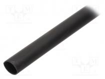 Heat shrink sleeve, glued, 3.3  1, 27mm, L  1m, black, -55÷110C