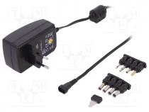 Power supply  switched-mode, universal, 2.25A, 86x51.2x78mm, plug