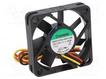 Fan  DC, axial, 12VDC, 45x45x10mm, 15.6m3/h, 27dBA, slide bearing