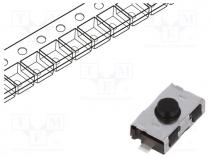 Microswitch TACT, SPST-NO, Pos  2, 0.05A/32VDC, SMT, none, 3N, round