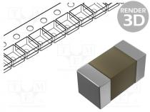 Capacitor  ceramic, MLCC, 22nF, 50V, X7R, 10%, SMD, 0603