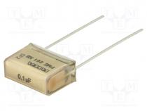 Capacitor  paper, 100nF, 220VAC, Pitch  15.2mm, 10%, THT, 400VDC