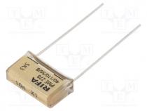 Capacitor  paper, X1, 10nF, 440VAC, Pitch  15.2mm, 20%, THT, 1000VDC