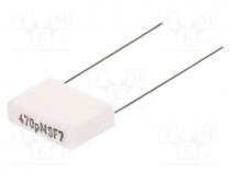 Capacitor  paper, Y1, 470pF, 480VAC, Pitch  15mm, 20%, THT, 1.5kVDC