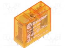 Relay  electromagnetic, DPDT, Ucoil  12VAC, 8A/250VAC, 8A/30VDC