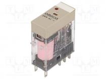 Relay  electromagnetic, DPDT, Ucoil  24VAC, 5A/250VAC, 5A/30VDC