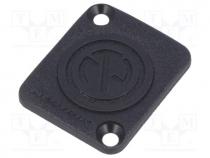 Protection cap, flange (2 holes),for panel mounting,screw