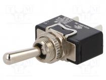 Switch  toggle, Pos  2, SPST, OFF-ON, 16A/250VAC, Toggle  round, IP67