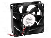 Fan  DC, axial, 12VDC, 80x80x25mm, 101.9m3/h, 47.5dBA, ball bearing