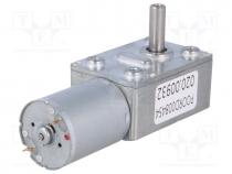 Motor  DC, with worm gear, 3÷9VDC, 1A, Shaft  D spring, 160rpm, 37  1