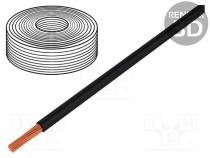 Wire, stranded, Cu, 1x4mm2, silicone, black, 250V, -60÷180C