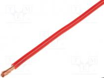 Wire, stranded, Cu, 1x4mm2, silicone, red, 250V, -60÷180C, Class  6