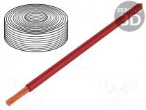 Wire, stranded, Cu, 1x4mm2, silicone, red, 250V, -60÷180C, Class  6