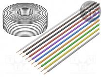 Wire, stranded, Cu, 0.14mm2, PVC, 60V, 10x10m