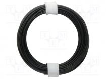 Wire, stranded, Cu, 0.14mm2, black, PVC, 60V, 10m