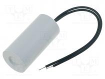 Capacitor  motors, run, 6uF, 450V, Ø30x53mm, -25....70C, 10%, 10000h