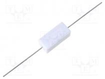 Resistor  wire-wound, cement, THT, 39, 5W, 5%, 10x9x22mm