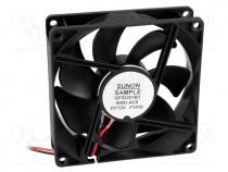 Fan  DC, axial, 12VDC, 92x92x25mm, 126.75m3/h, 47dBA, ball bearing