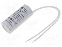 Capacitor  motors, run, 2.5uF, 475VAC, Ø25x55mm, -25÷85C, 5%