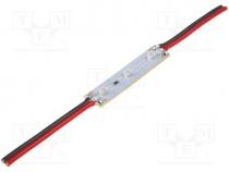 LED, blue, 0.24W, 12VDC, 120, No.of diodes  3, 100x10mm