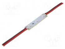 LED, blue, 0.24W, 12VDC, 120, No.of diodes  3, 100x10mm