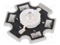 Power LED, STAR, UV, 130, 350mA, 390-410nm, Pmax  1W, SMD, 2.85÷4.1V