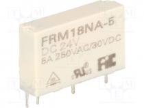 Relay  electromagnetic, SPST-NO, Ucoil  24VDC, 5A/250VAC, 5A/30VDC
